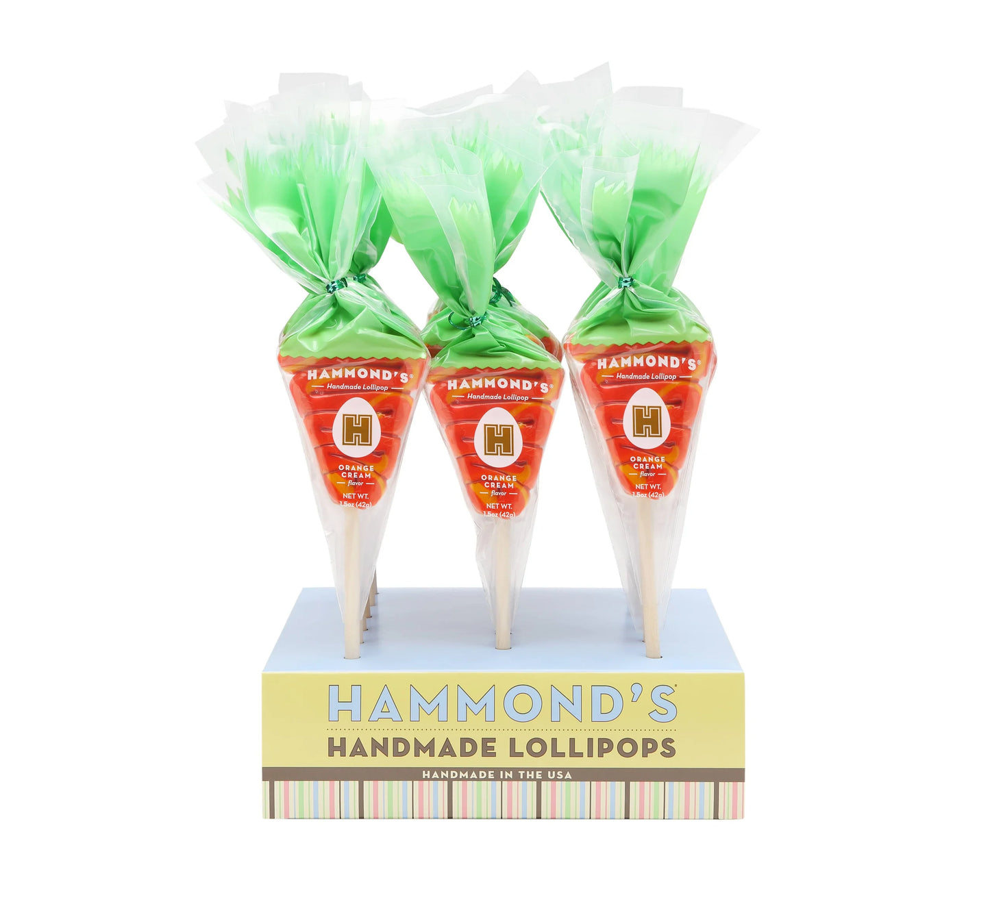 Easter Carrot Orange Cream Lollipop (1.5oz)