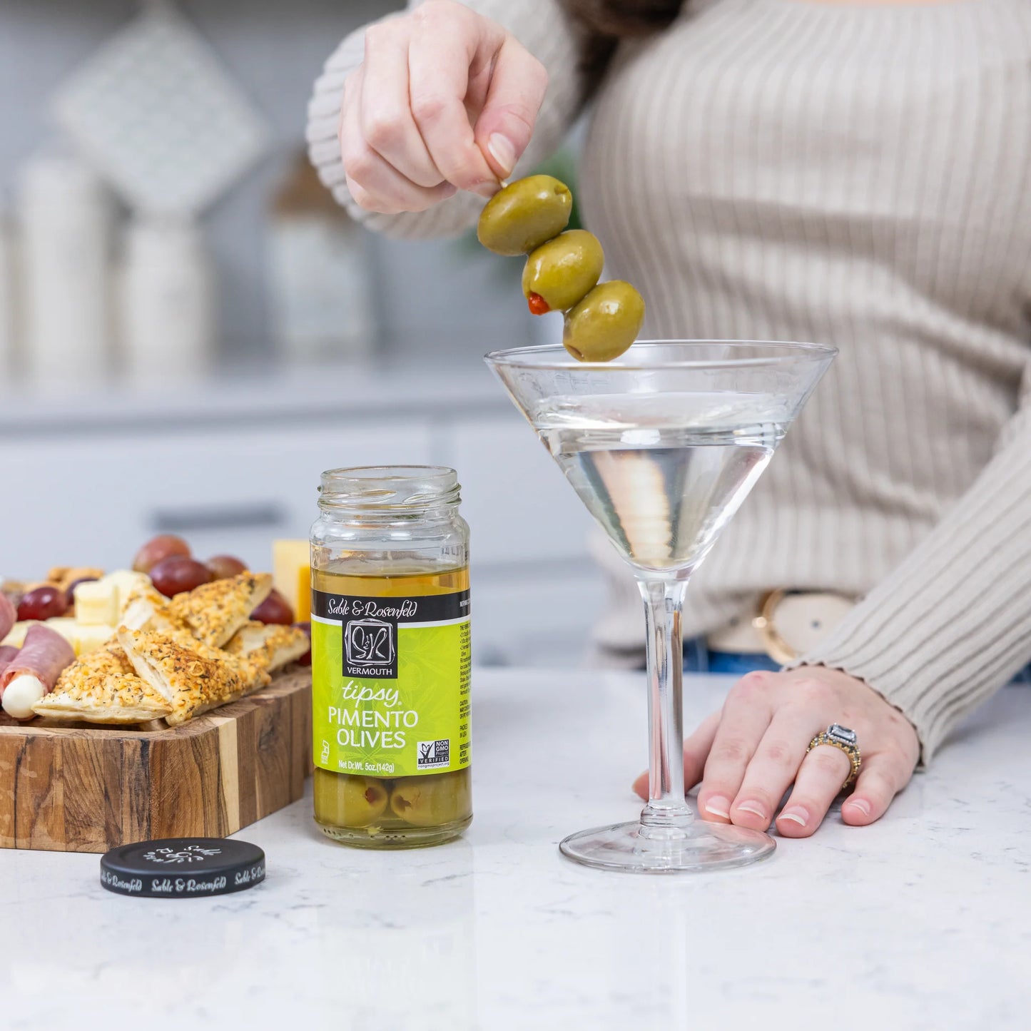 Vodka Tipsy Pimento Olives (5 oz)