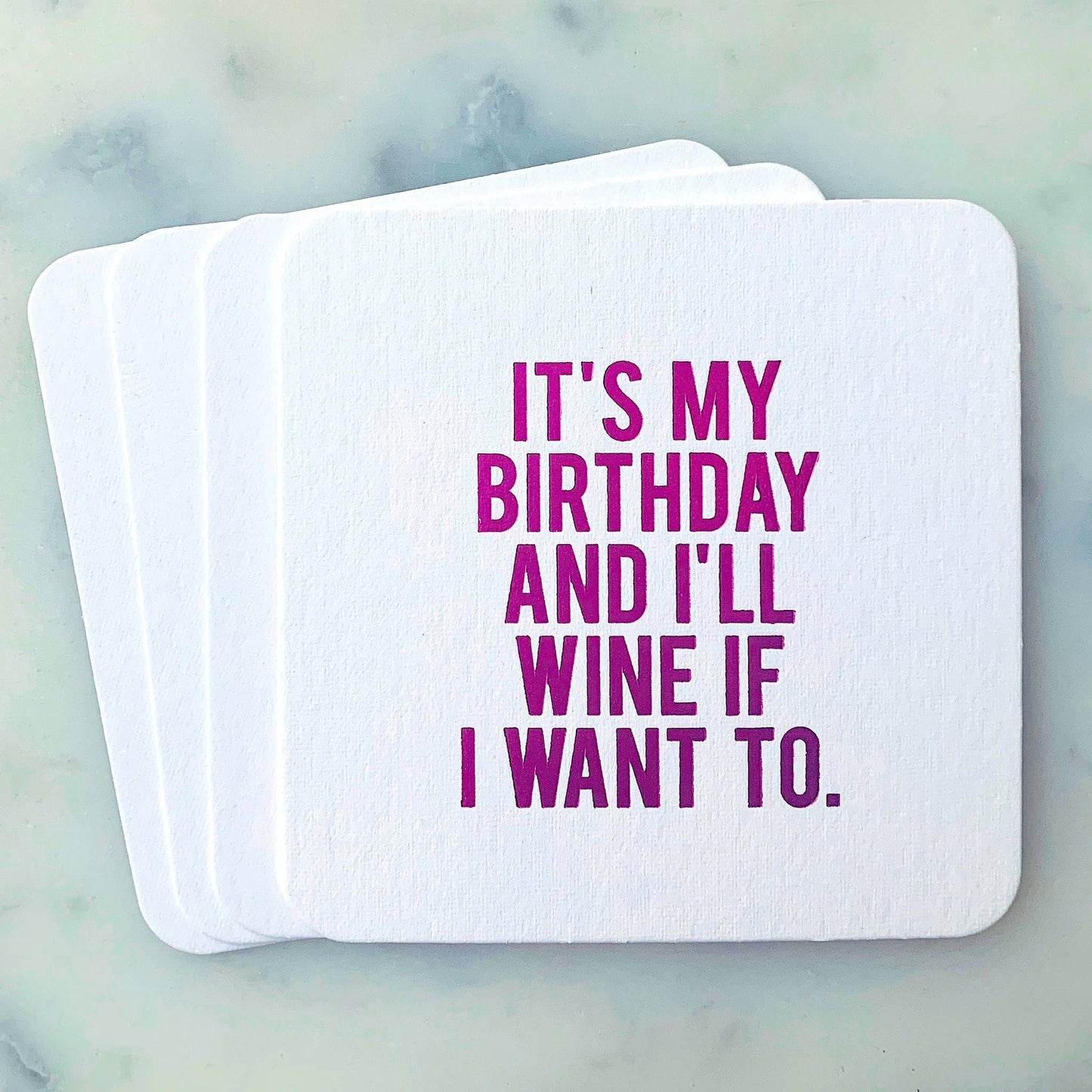 Paper Coasters: It's My Birthday