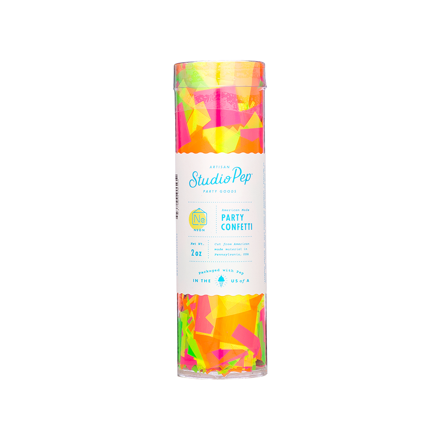 Studio Pep Party Confetti Tube: Neon