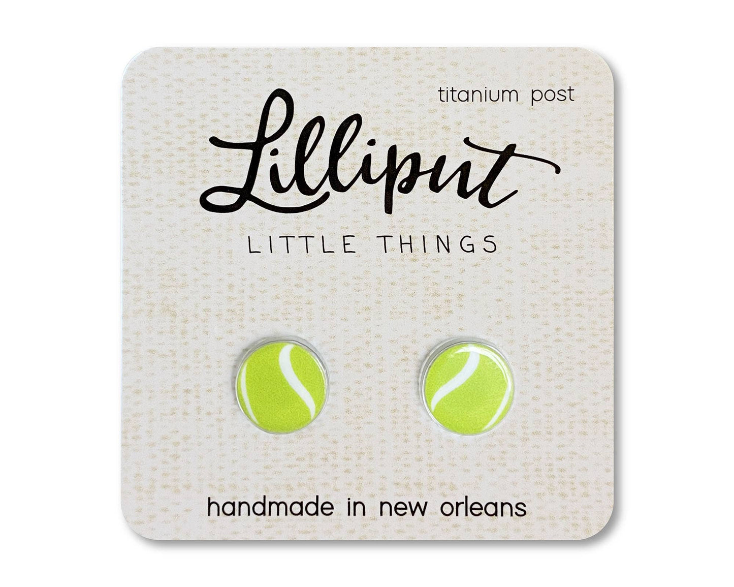 Hypoallergenic Earrings: Tennis Ball