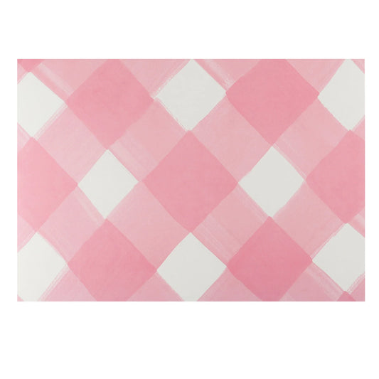 Deck the Halls, Y'all Paper Placemats: Pink Gingham