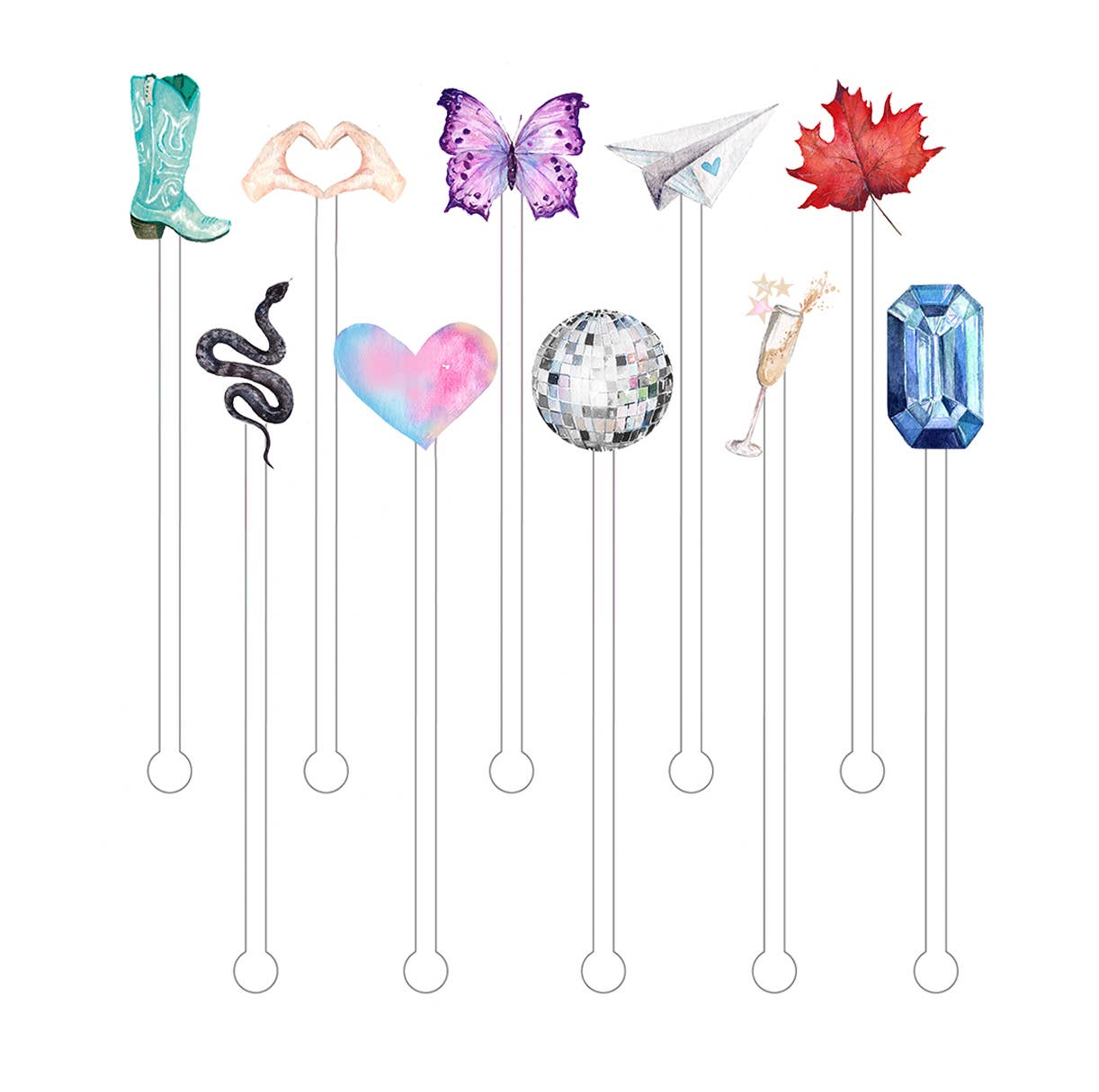 Taylor Swift Eras Tour Icons Stir Sticks