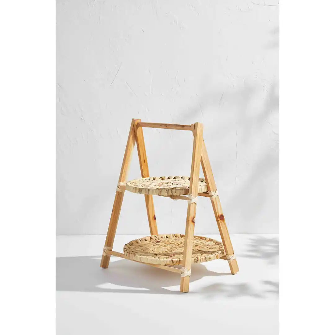 Woven Hyacinth Tiered Server