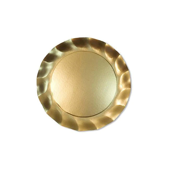 Wavy Salad Plate: Satin Gold