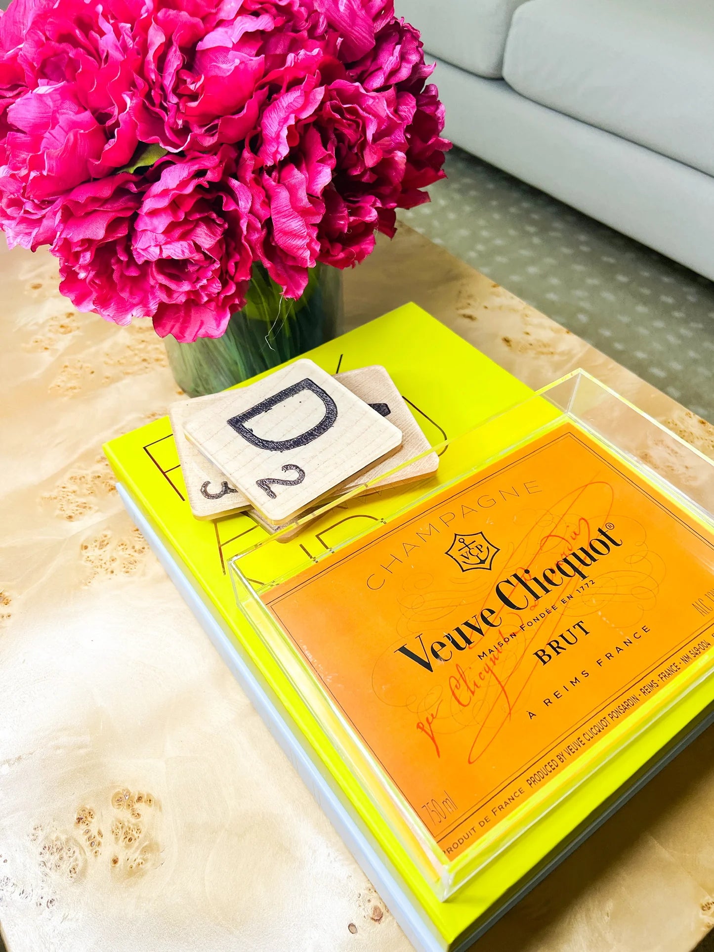 Acrylic Scrabble Tiles Coaster Set of 4: Damn