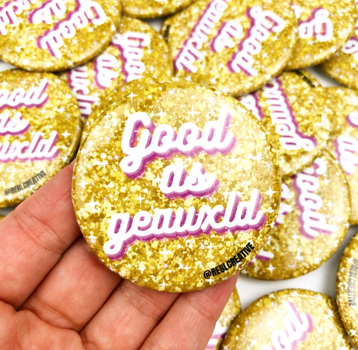 Game Day Button/Pin: Good as Geauxld