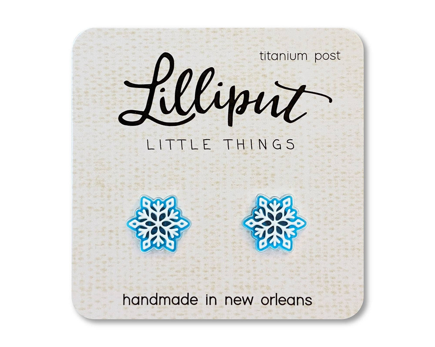 Hypoallergenic Earrings: Snowflakes