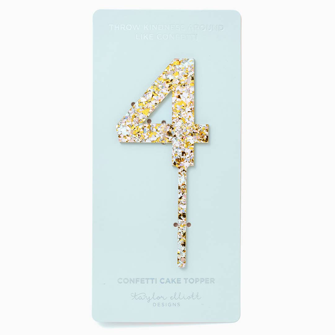 Taylor Elliott Designs Pearl Confetti Cake Topper: 4