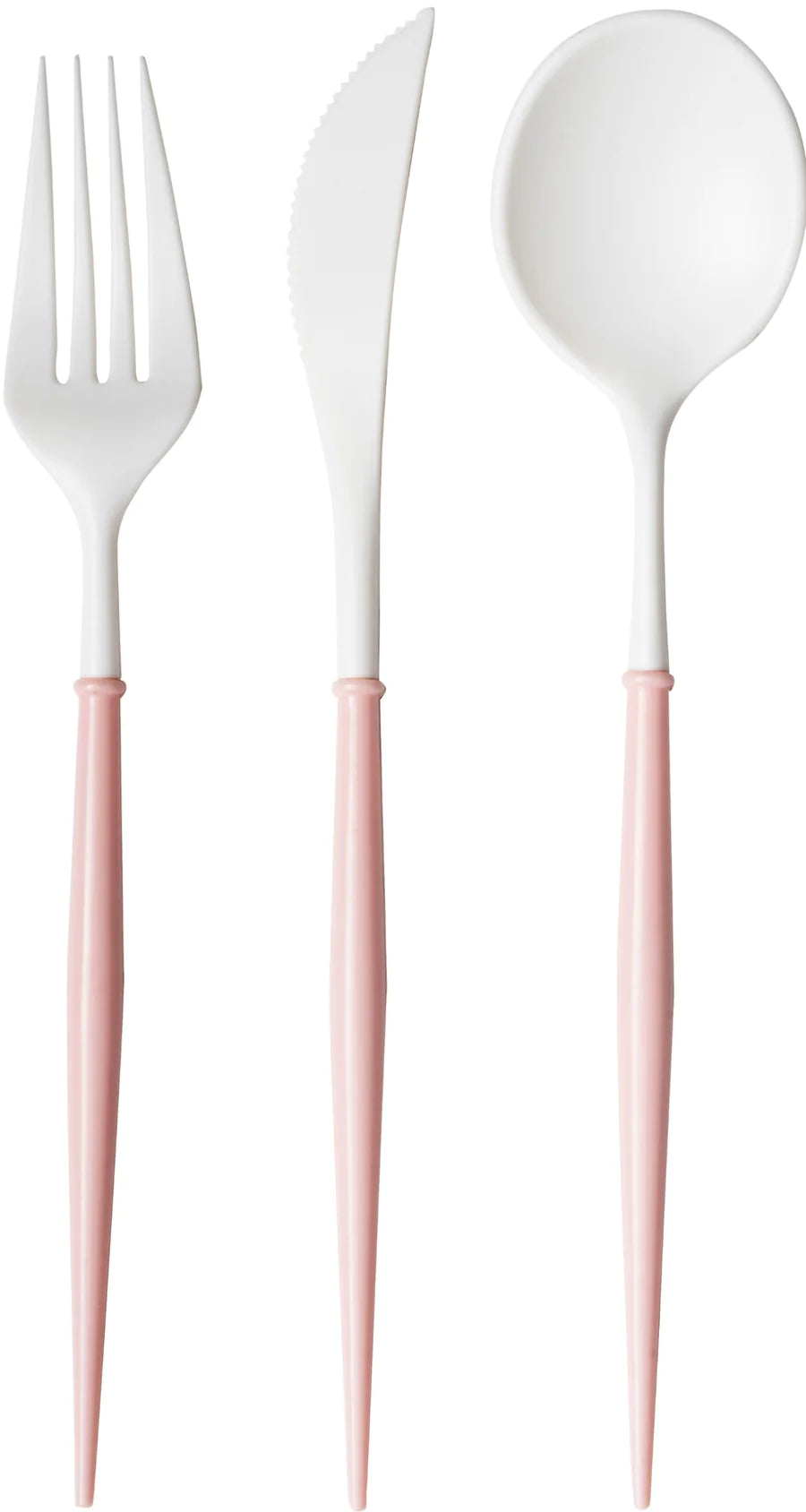 Bella Cutlery: White/Blush Handles