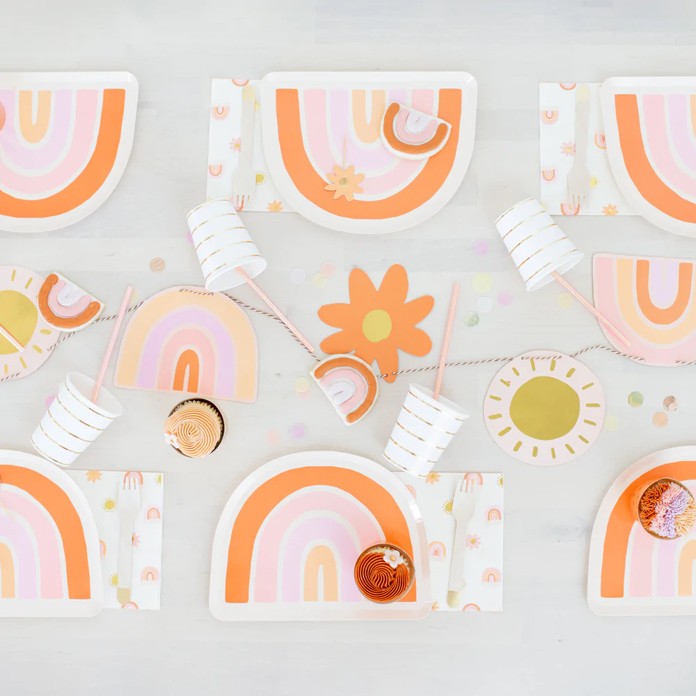 Large Plates: Boho Rainbow