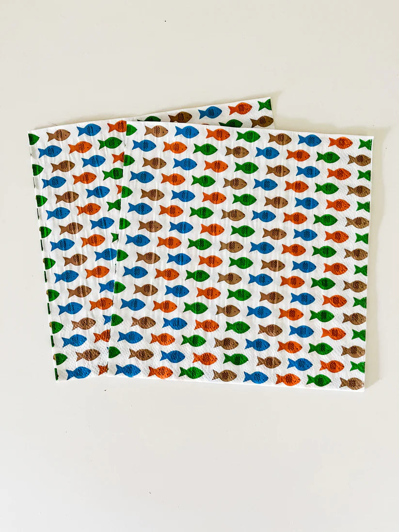 Large Napkins: Fishing