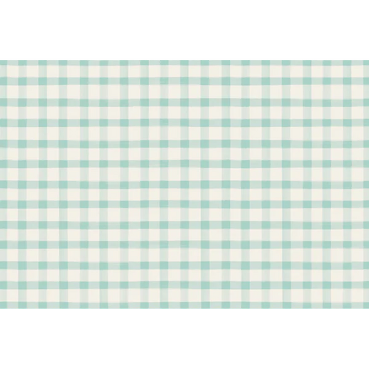 Seafoam Painted Check Paper Placemats