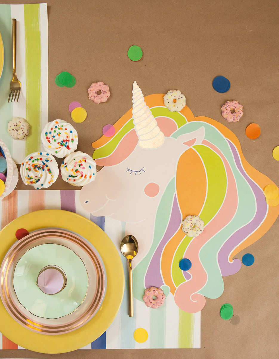 Sorbet Painted Stripe Paper Placemats