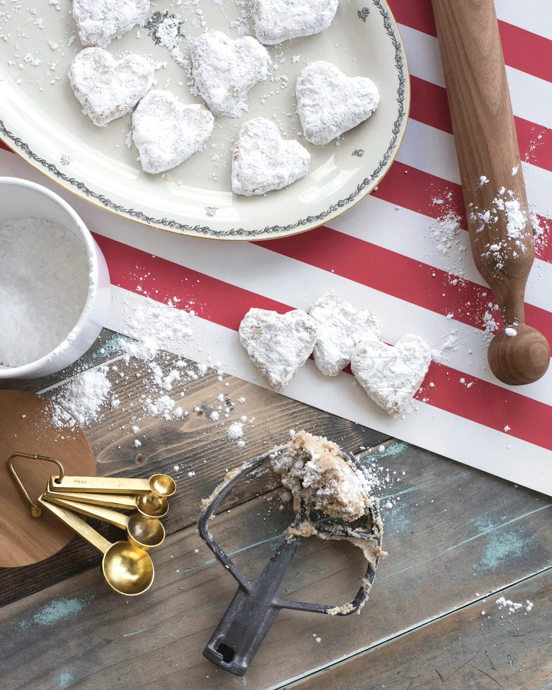 Paper Table Runner: Red Classic Stripe