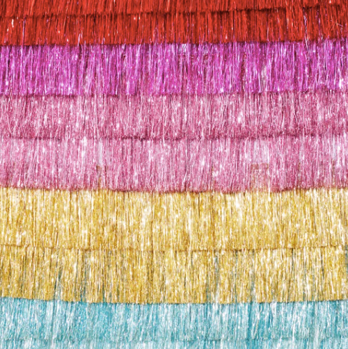 Red & Pink Tinsel Fringe Garland
