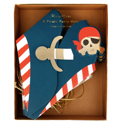 Blue Pirate Party Hats