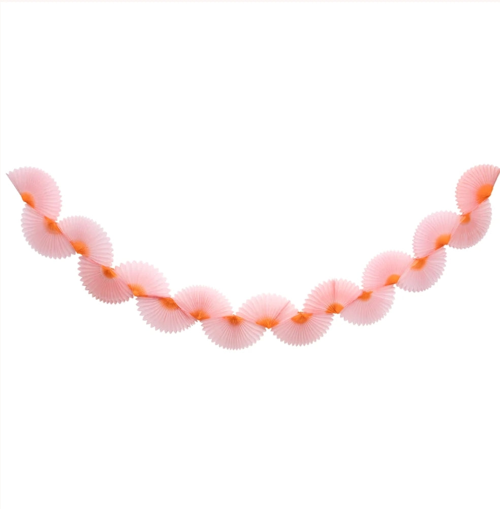 Honeycomb Fan Garland: Pink