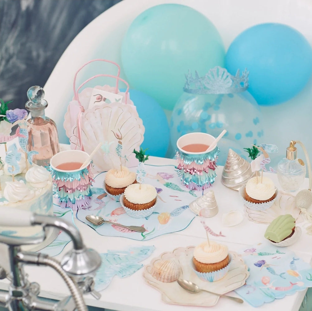 Scalloped Cups: Mermaid Fringe