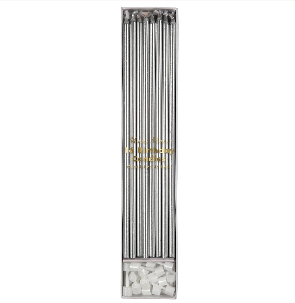 Silver Long Candles