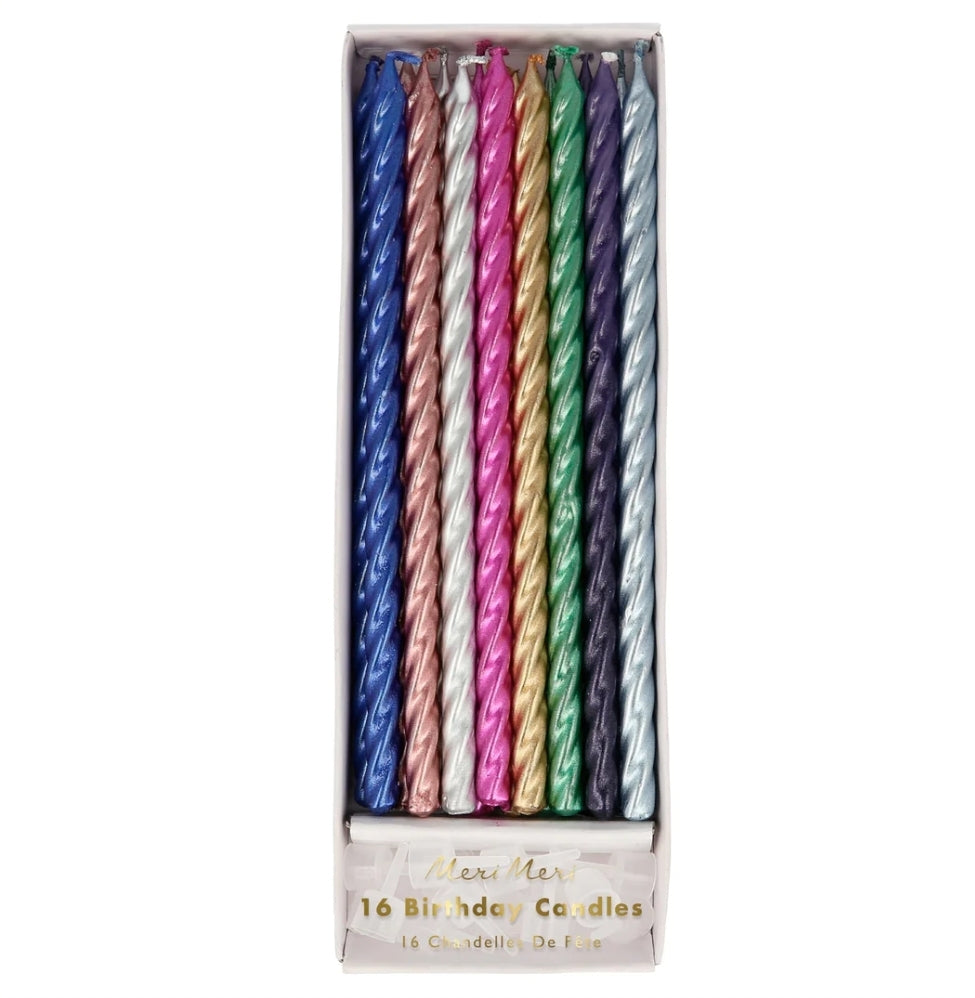 Multicolor Metallic Twisted Candles