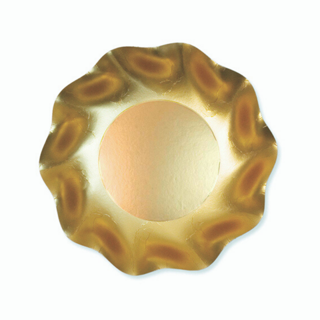 Satin Gold Wavy Appetizer/Dessert Bowls