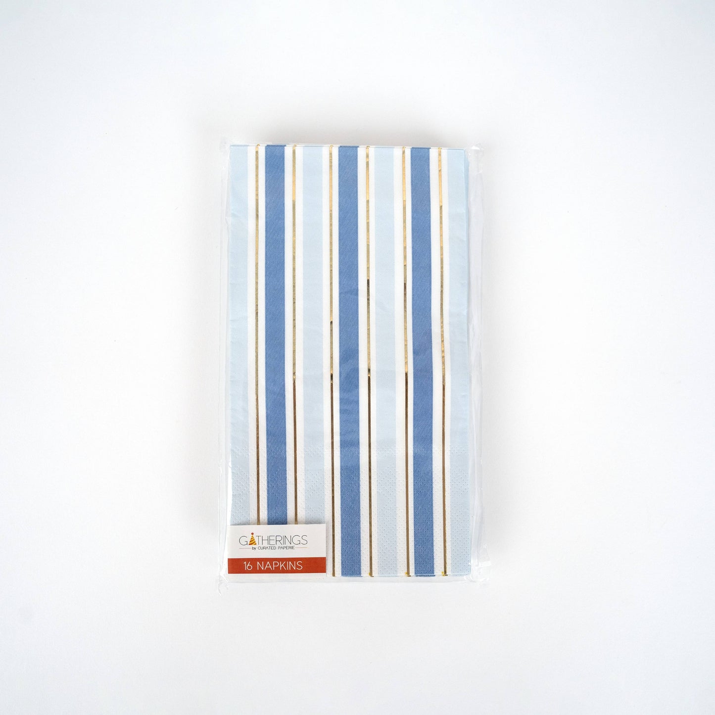 Blue and Gold Stripe Guest Towel Napkins
