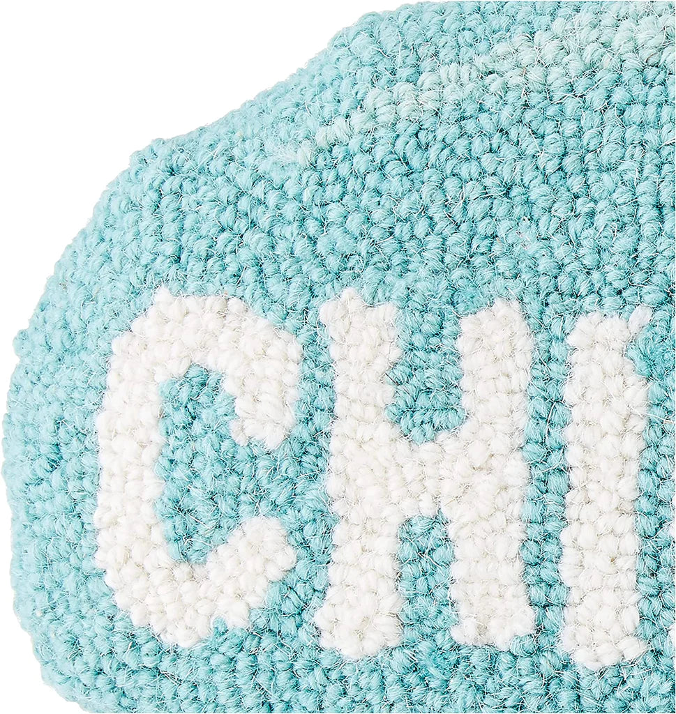 Chill Pill Hook Pillow: Turquoise