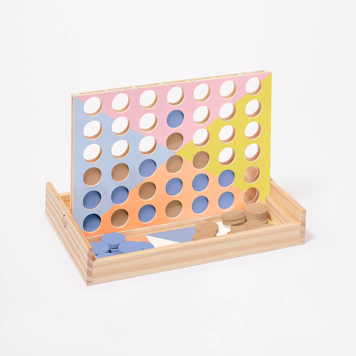 Wooden Travel 4 In A Row Game