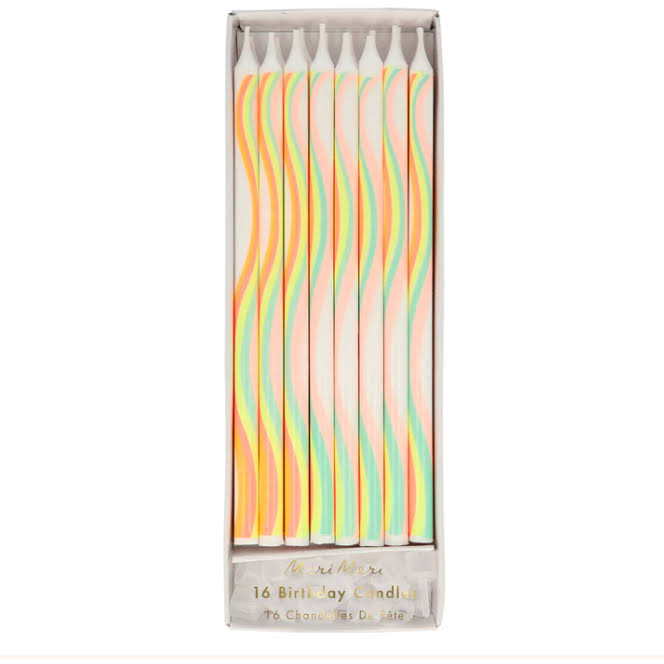 Rainbow Pattern Candles