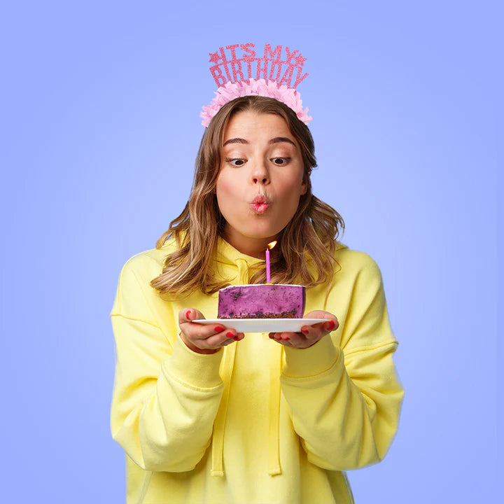 It’s My Birthday Party Headband: Gold/Multi