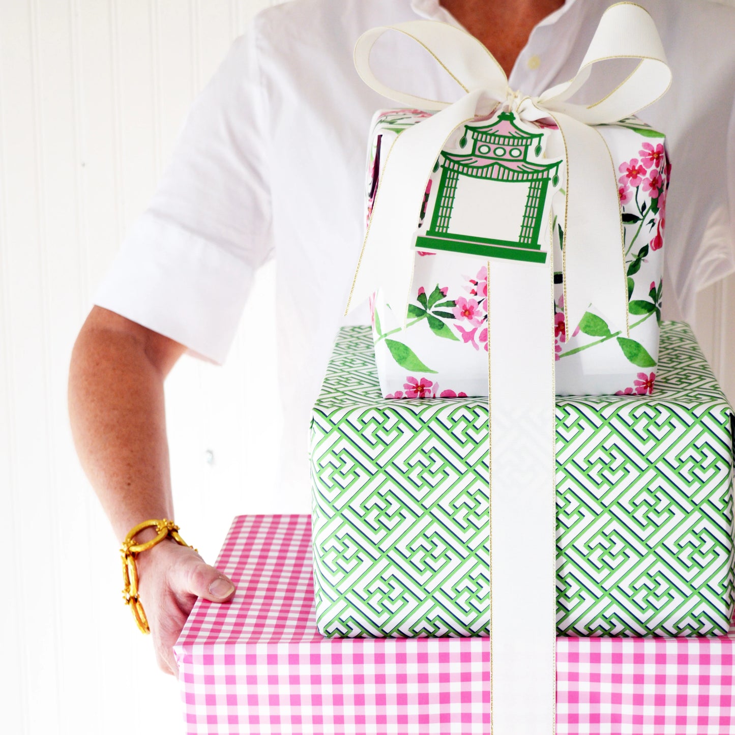 Gift Wrap Rolls: Hot Pink Gingham Check