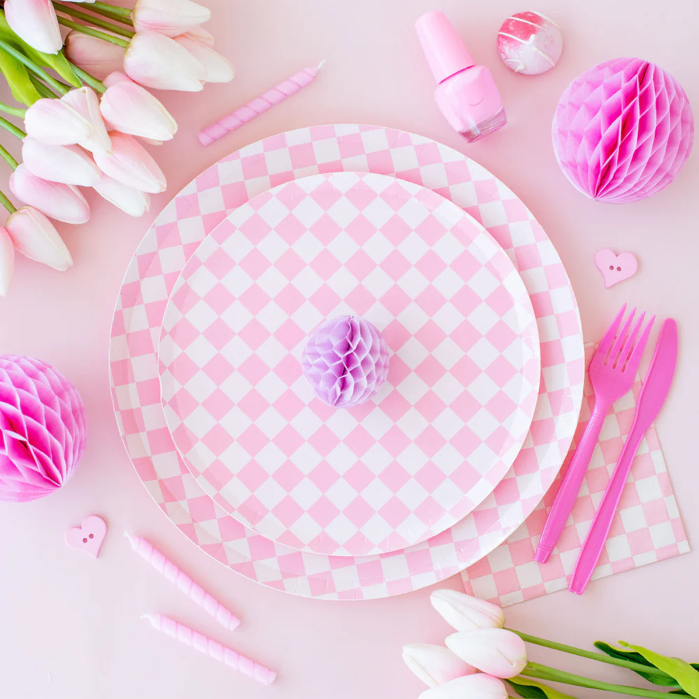 Dessert Plates: Check It! Tickle Me Pink Plates