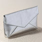 Metallic Silver Maddie Envelope Clutch