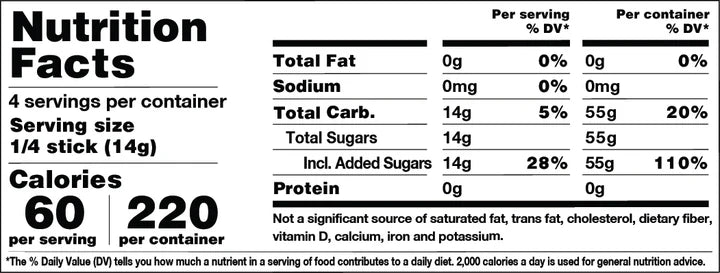 Roses World's Largest Rock Candy Stick (Multiple Flavors Available)