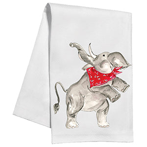 Elephant with Red Bandana Kitchen Towel