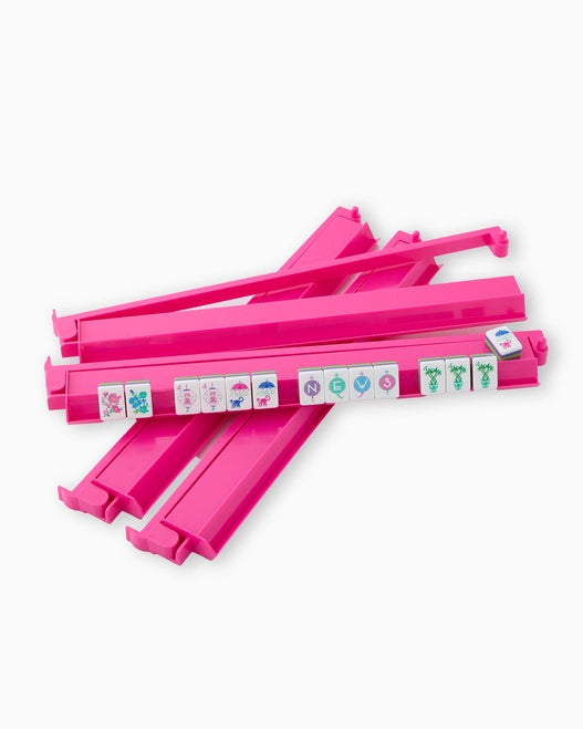 Hot Pink Acrylic Mahjong Rack & Pusher Set