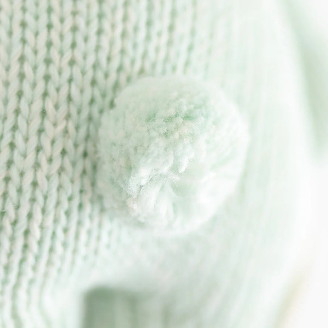 Mint Baby Bunny Hand-Knit Doll