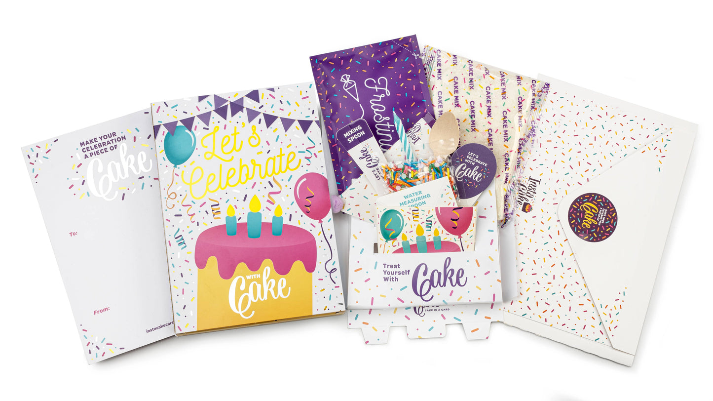 "Let's Celebrate" Cake Card: Zesty Lemon