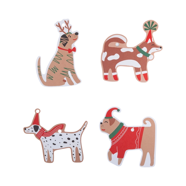 Christmas Dogs Gift Tag Set