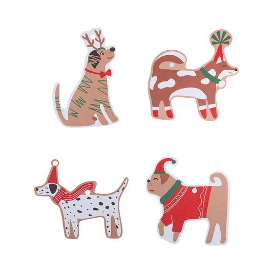 Christmas Dogs Gift Tag Set