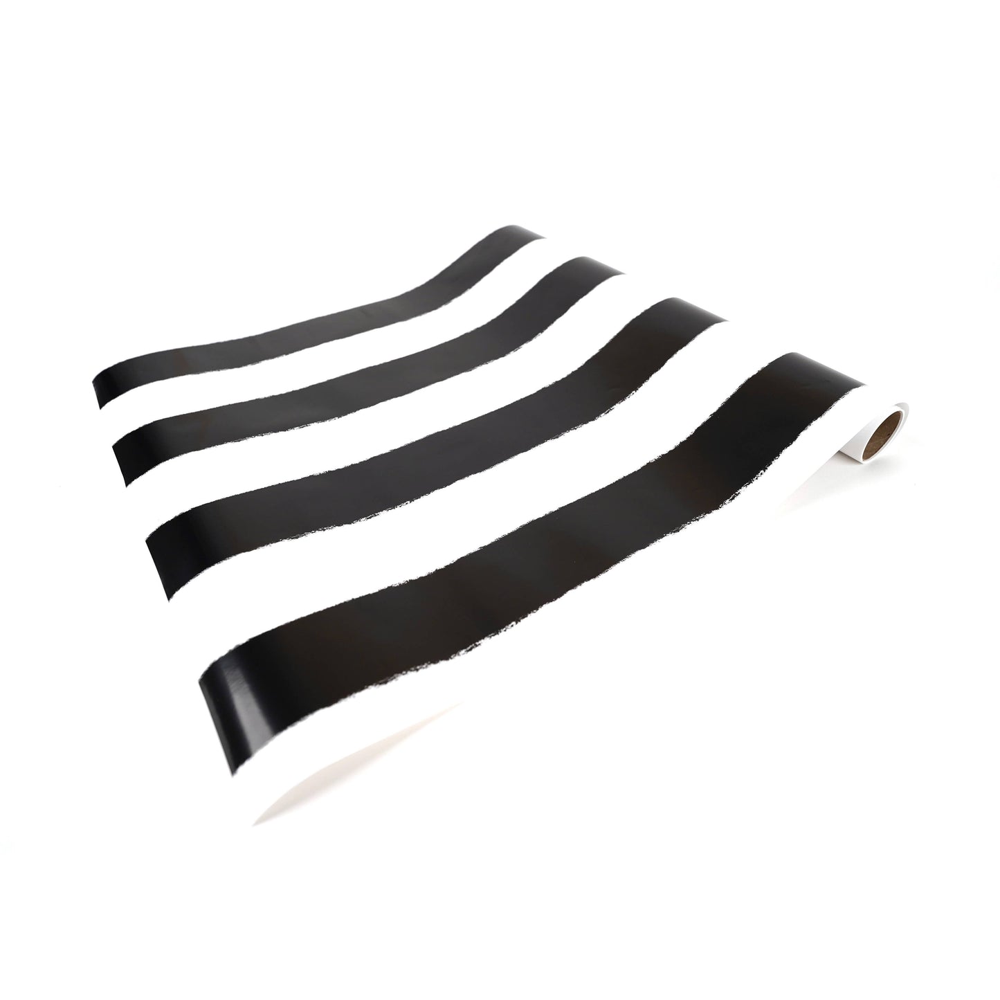 Vintage Black & White Stripe Paper Table Runner