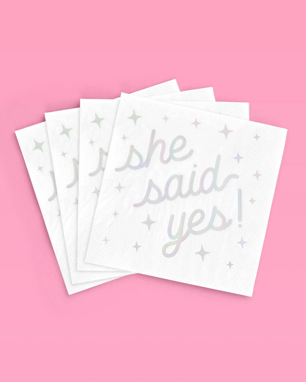 "She Said Yes!" Cocktail Napkins