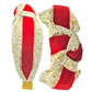 Gold Botanical with Red Velvet Knot Headband