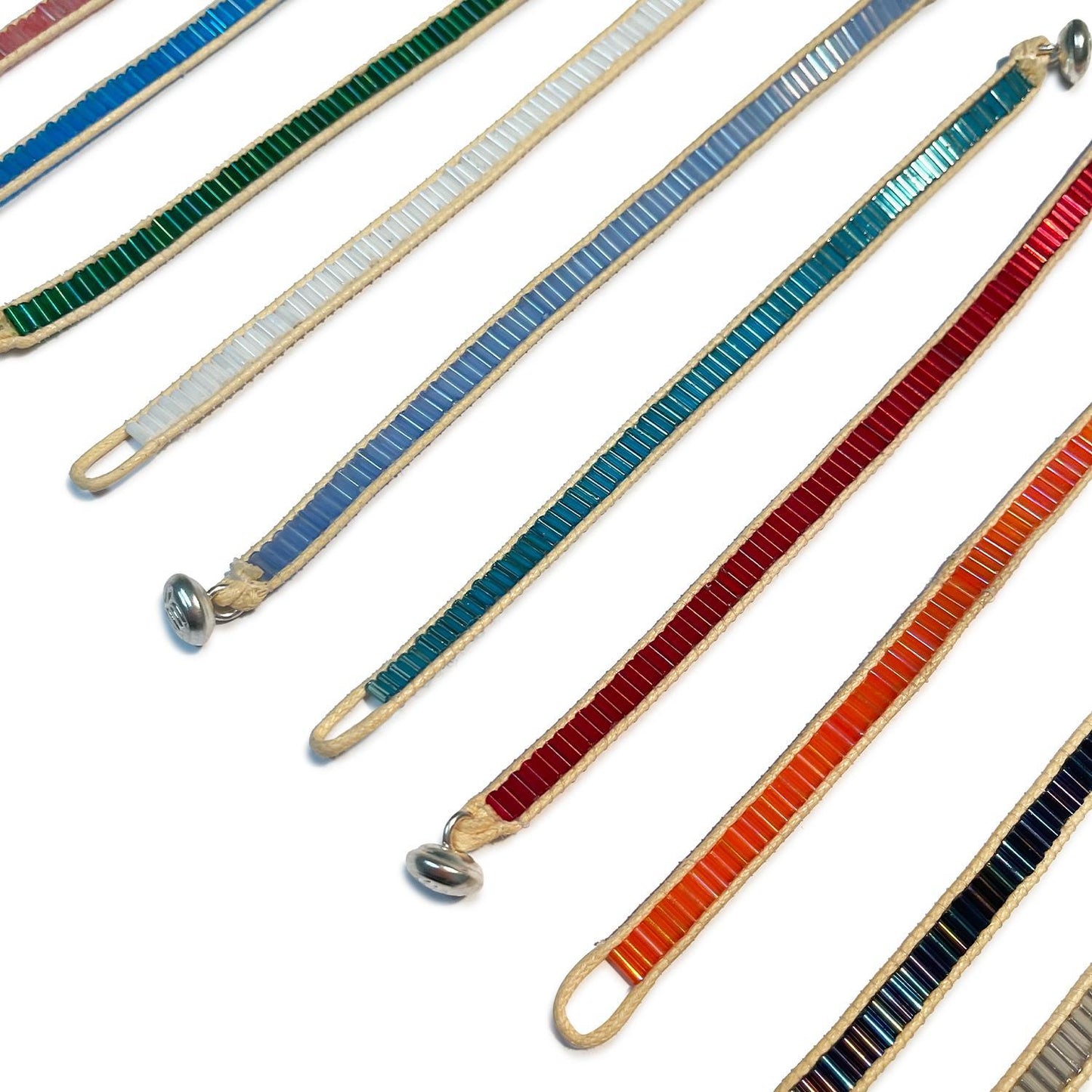 Color Bar Bead Bracelets: Solids (Multiple Colors Available)