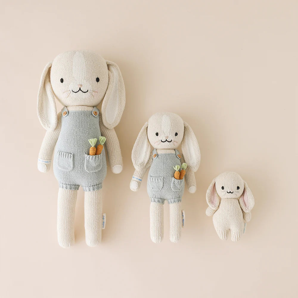 Oatmeal Baby Bunny Hand-Knit Doll