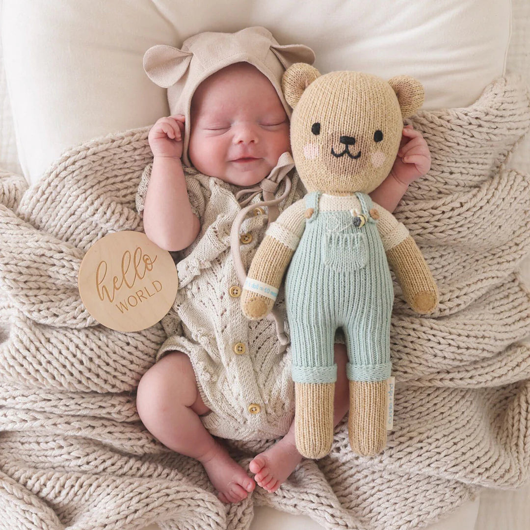 Charlie the Honey Bear Hand-Knit Doll