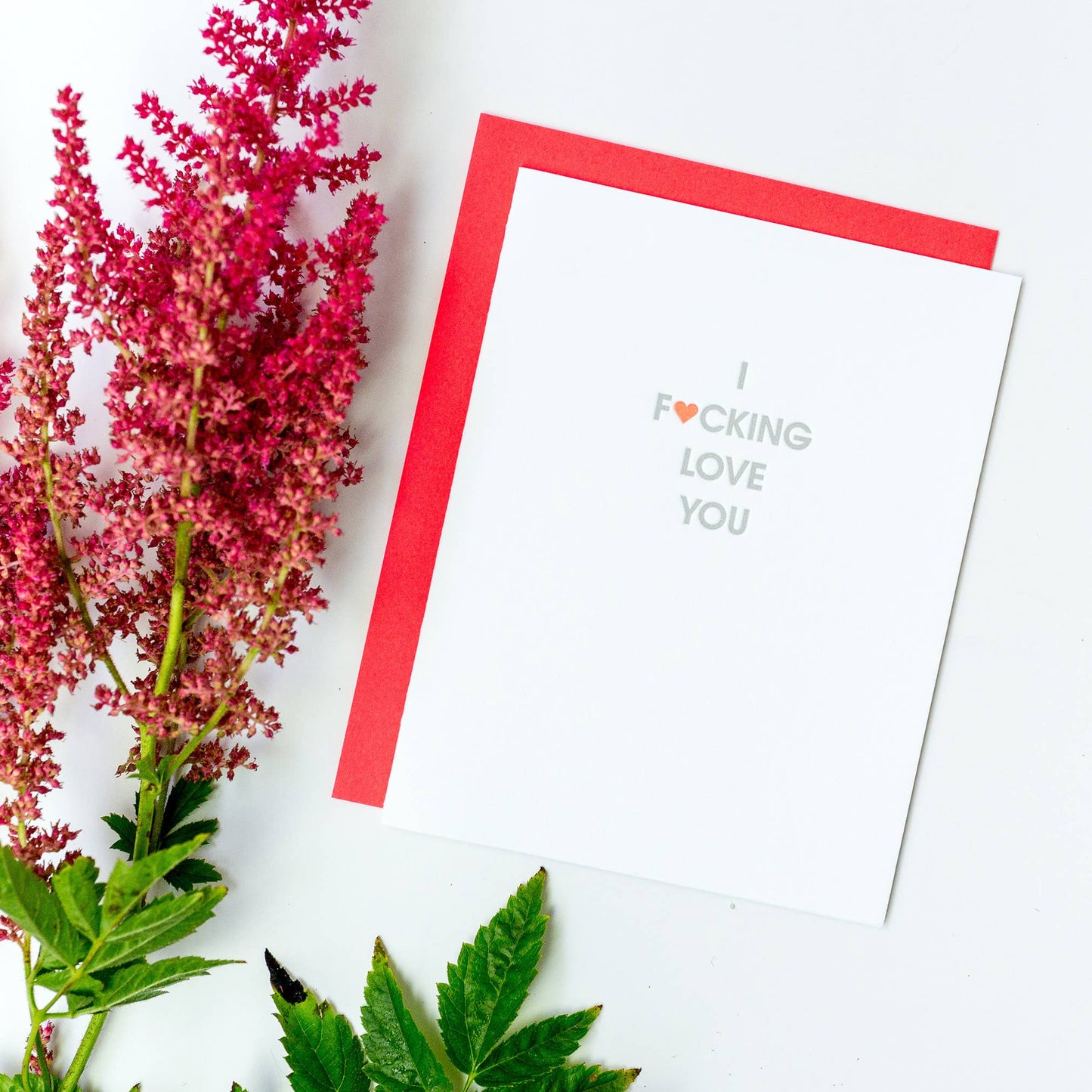 "I F*cking Love You" Letterpress Greeting Card