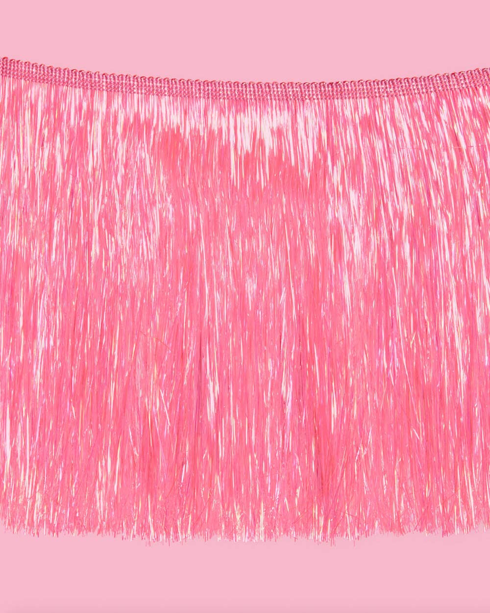 Iridescent Hot Pink Tinsel Fringe Garland