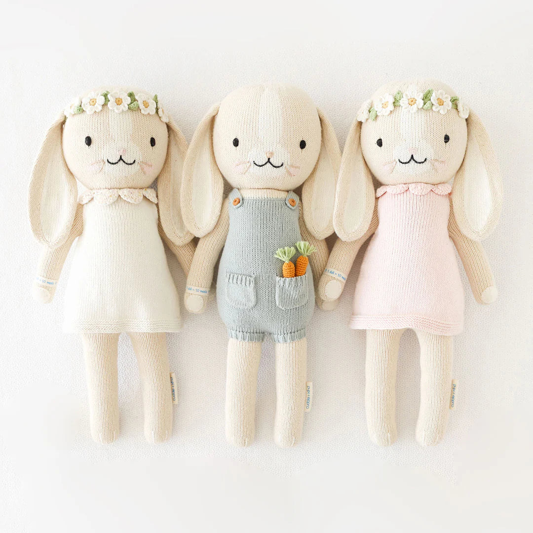 Hannah the Bunny Hand-Knit Doll (Blush)